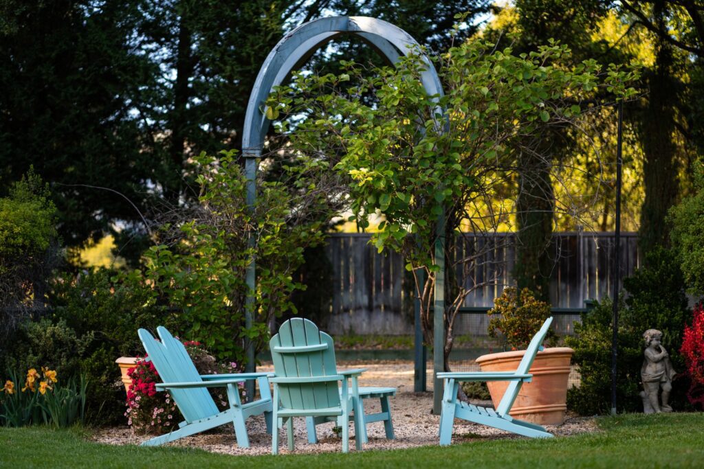 Adirondack chairs at The Madrones