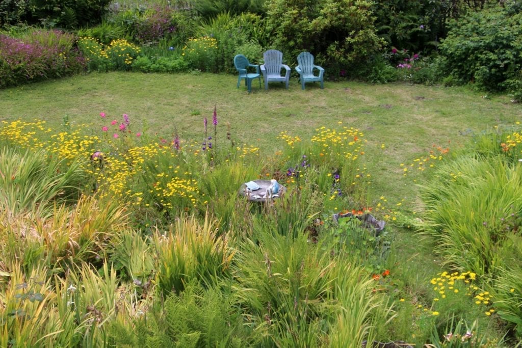 Sally's flower garden at Howard Creek Ranch