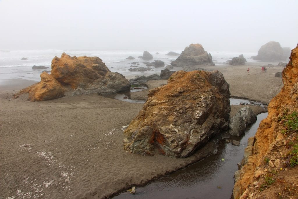 The beach, located a short walk from Howard Creek Ranch