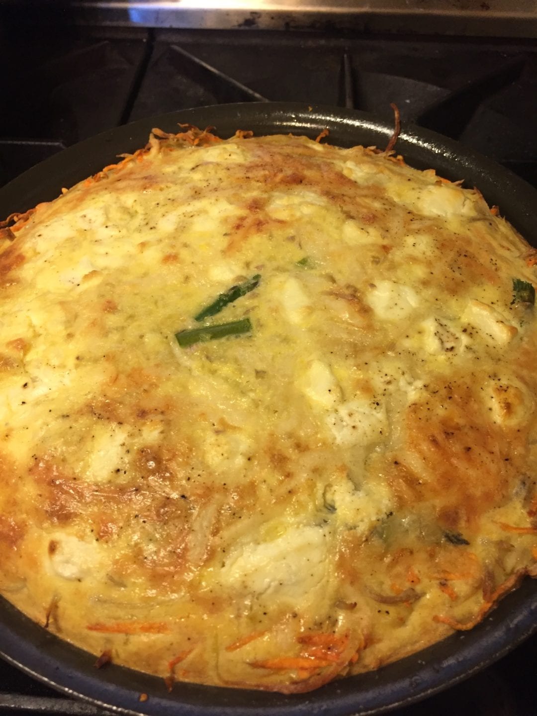 Asparagus and Two Cheese Quiche with Hash Brown Crust CABBI