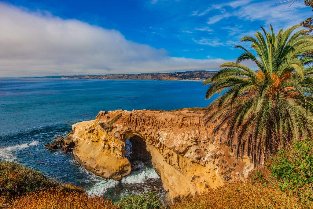 Coastal cliffs in La Jolla