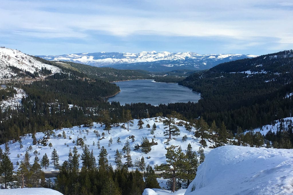 Donner Lake from view point at Donner Pass