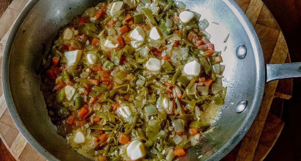 Finish the fricassee with cold butter