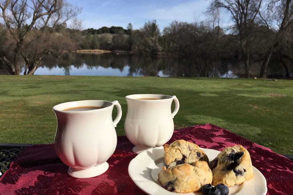 Blueberry scones at the Amador Harvest Inn