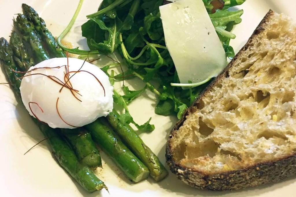 Asparagus with Miso Butter from The Gables Wine Country Inn