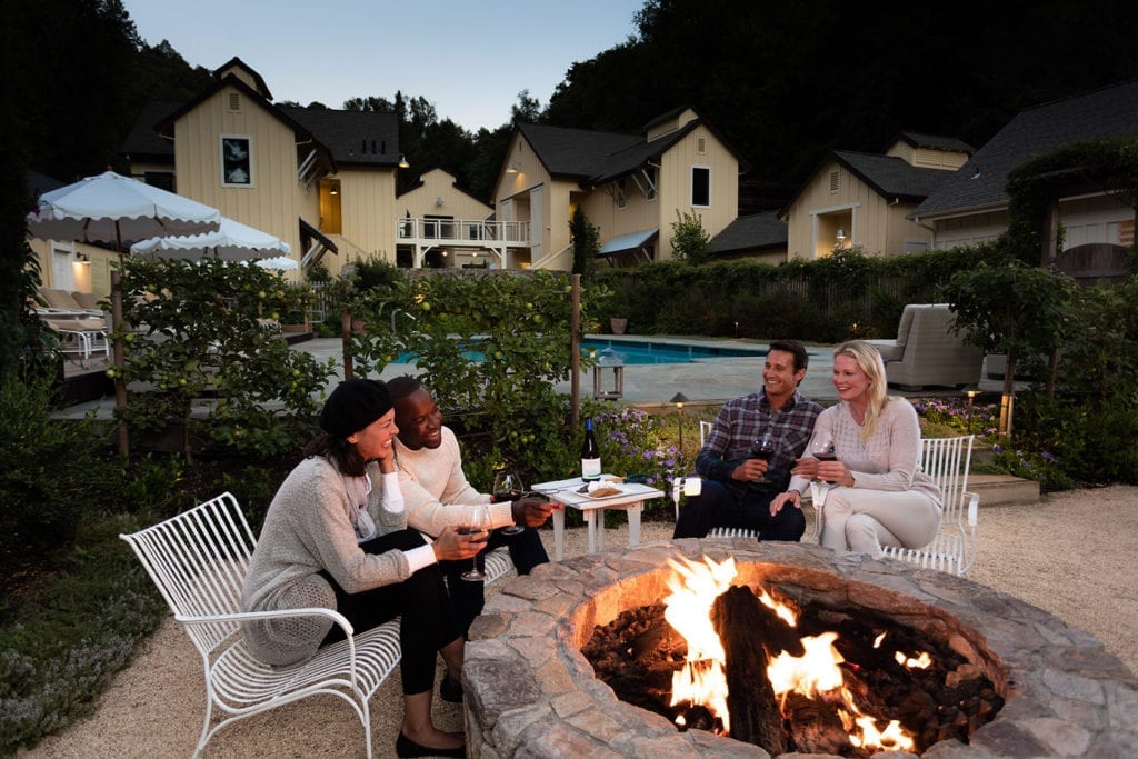 S'mores at the fire pit at Farmhouse Inn