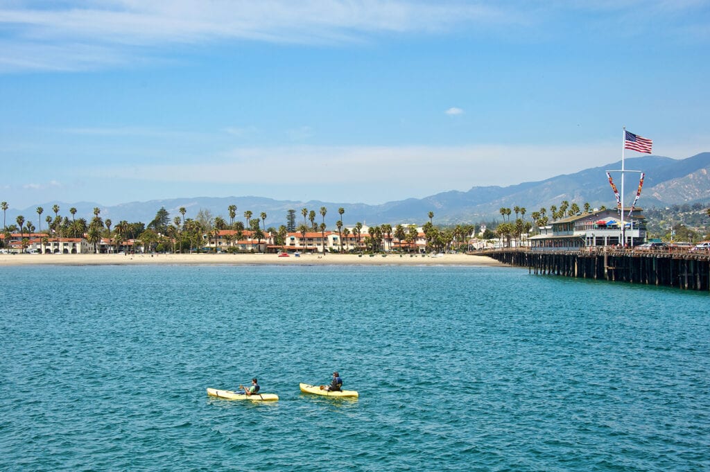 Kayaking at the Santa Barbara Harbor