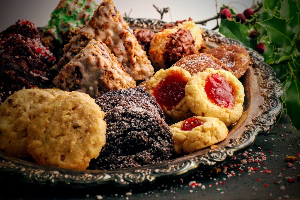 holiday cookie tray