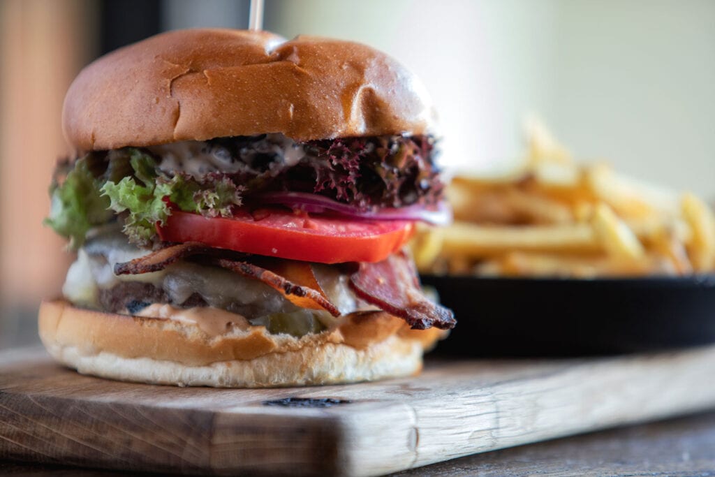 Ranch burger at The Murieta Inn & Sp;a's restaurant, The Gate