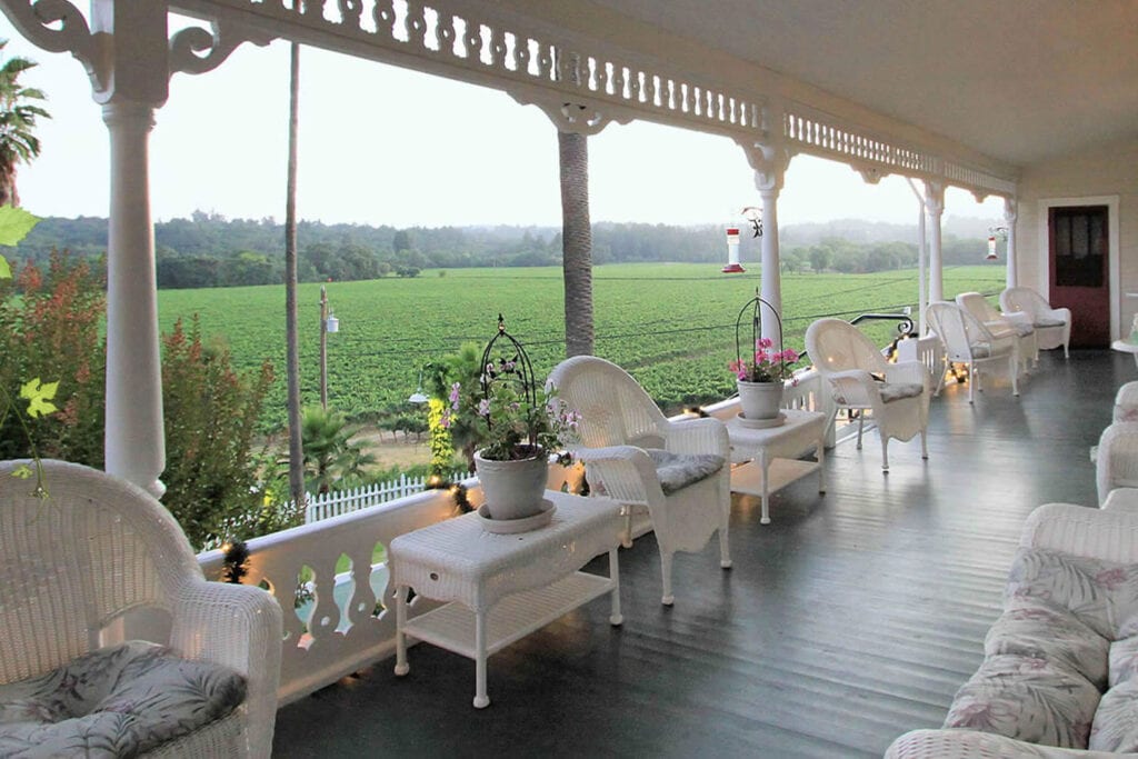 View from the veranda of the Raford Inn