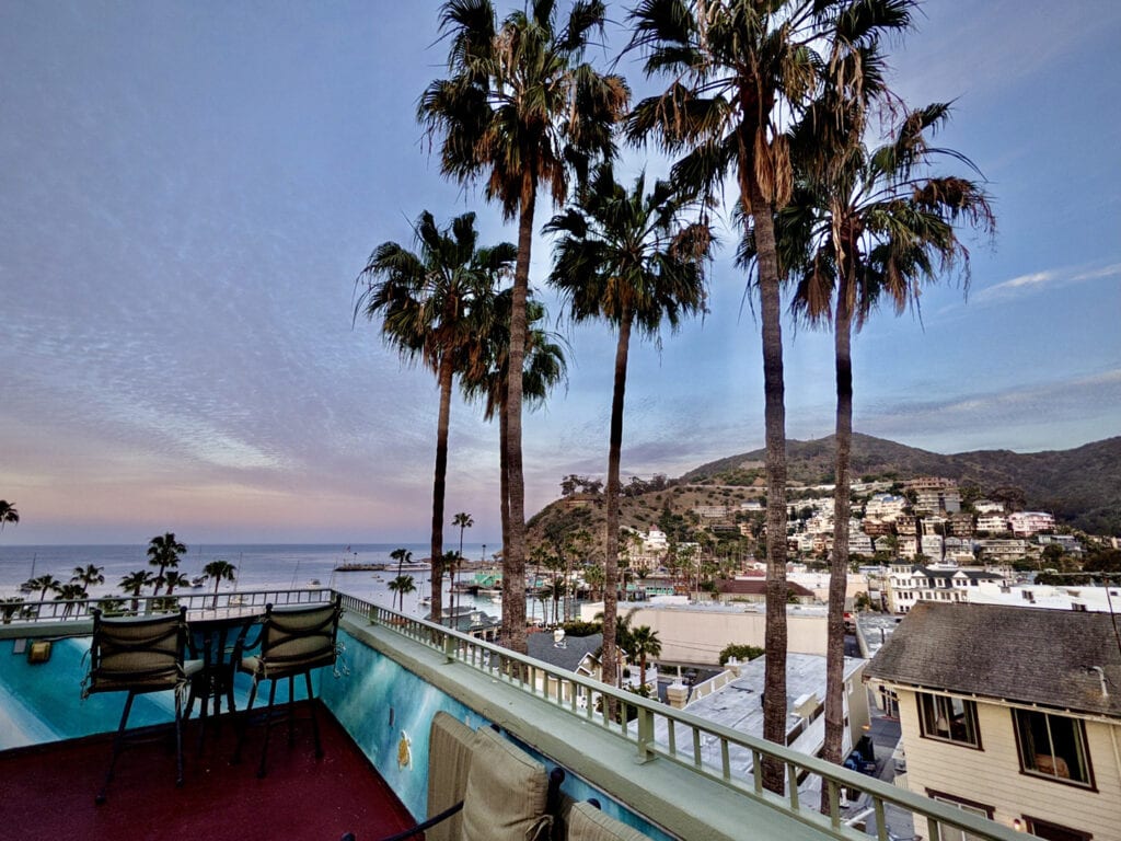 View from The Avalon Hotel rooftop patio