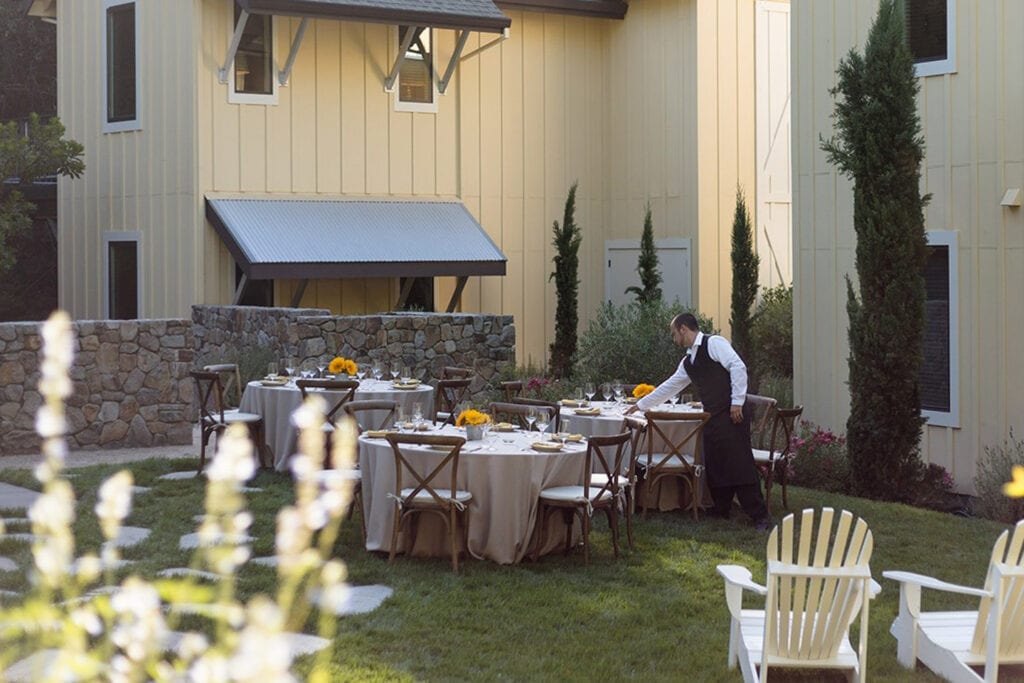 Farmhouse Inn wedding tables