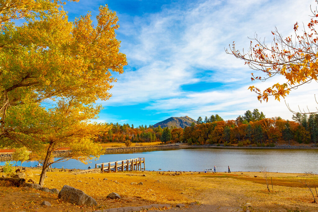 Lake Cuyamaca in the fall