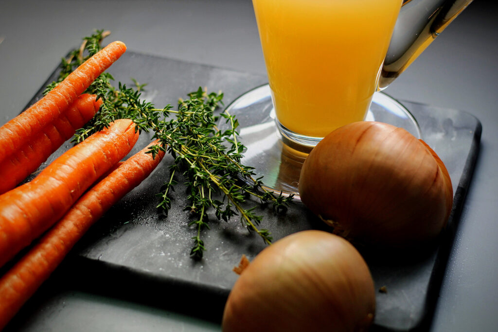 Carrot soup ingredients