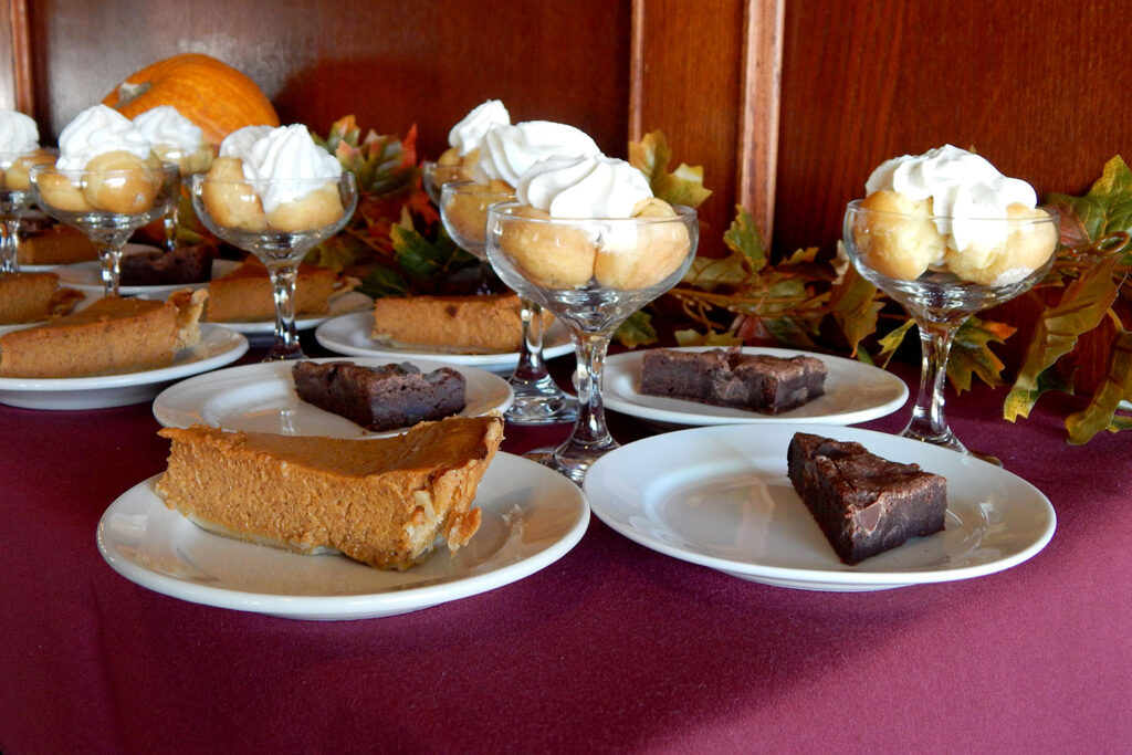 Thanksgiving desserts aboard the Delta King