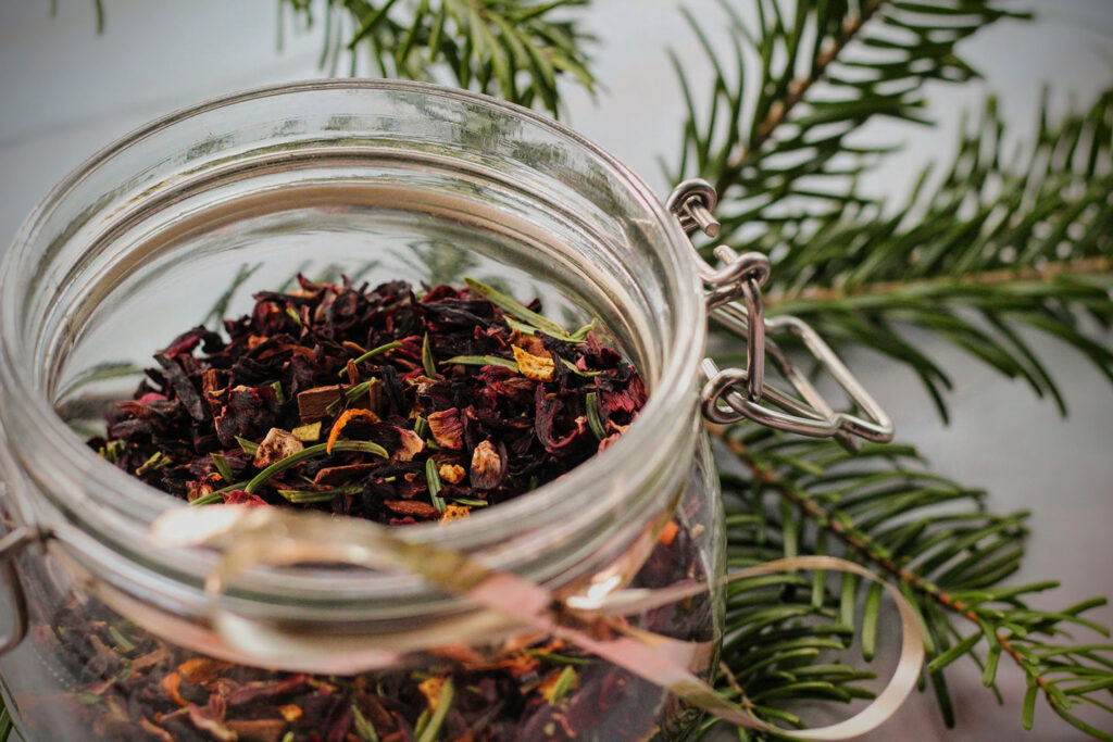 This invigorating tea blend makes a unique and refreshing holiday gift.