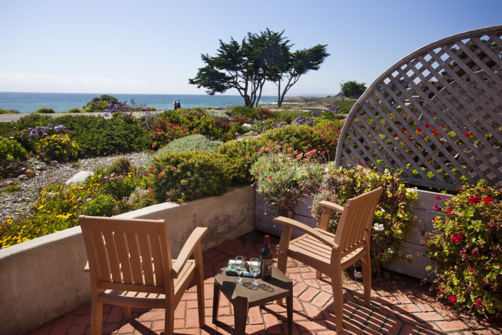 Pelican Suites guest room patio view