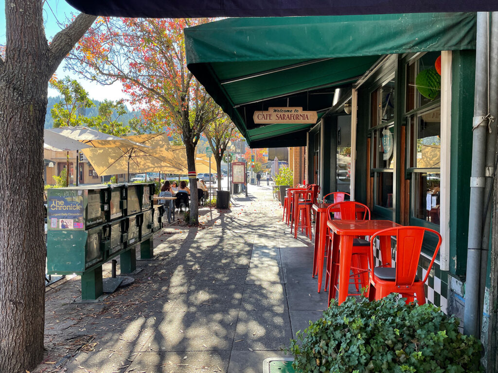 Cafe Sarafornia in Downtown Calistoga