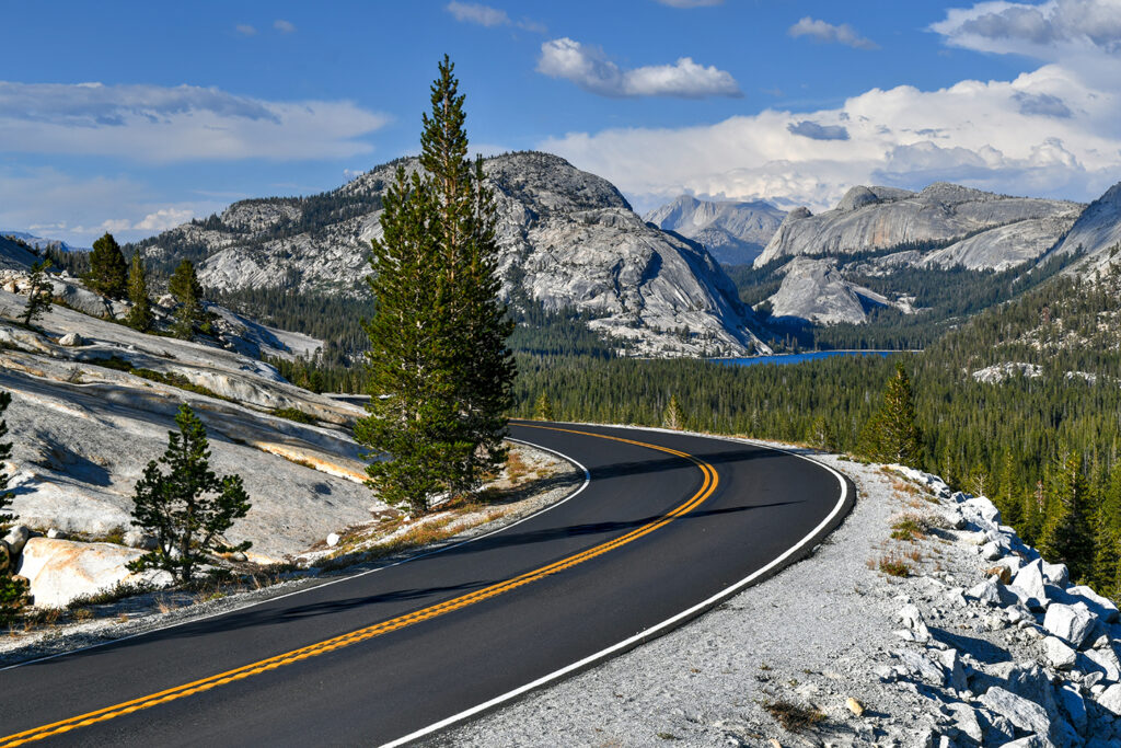 Road along Olmsted Point in Yosemite National Park