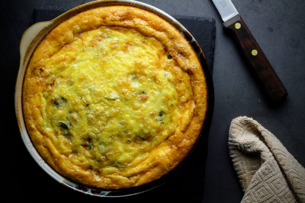 Baked Crustless Gluten-Free Leek Quiche