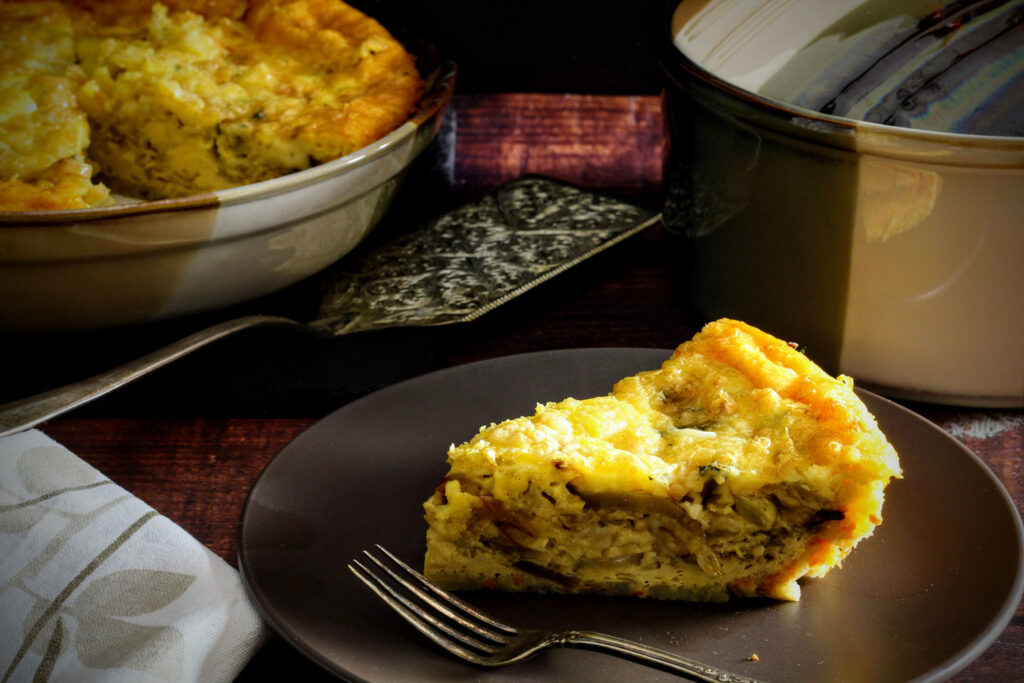 Crustless Gluten-Free Leek Quiche from Monte Cristo Inn