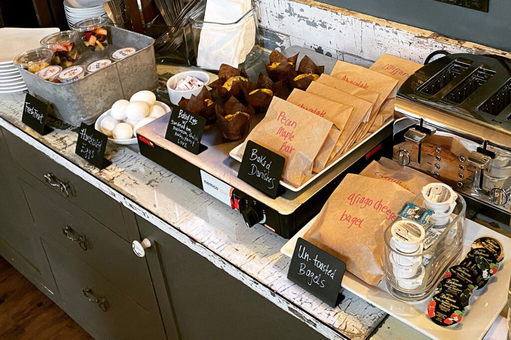 Freshly baked breakfast offerings at Rest, a boutique hotel