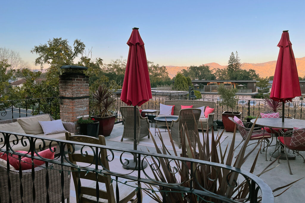 Rooftop deck at Maison Fleurie