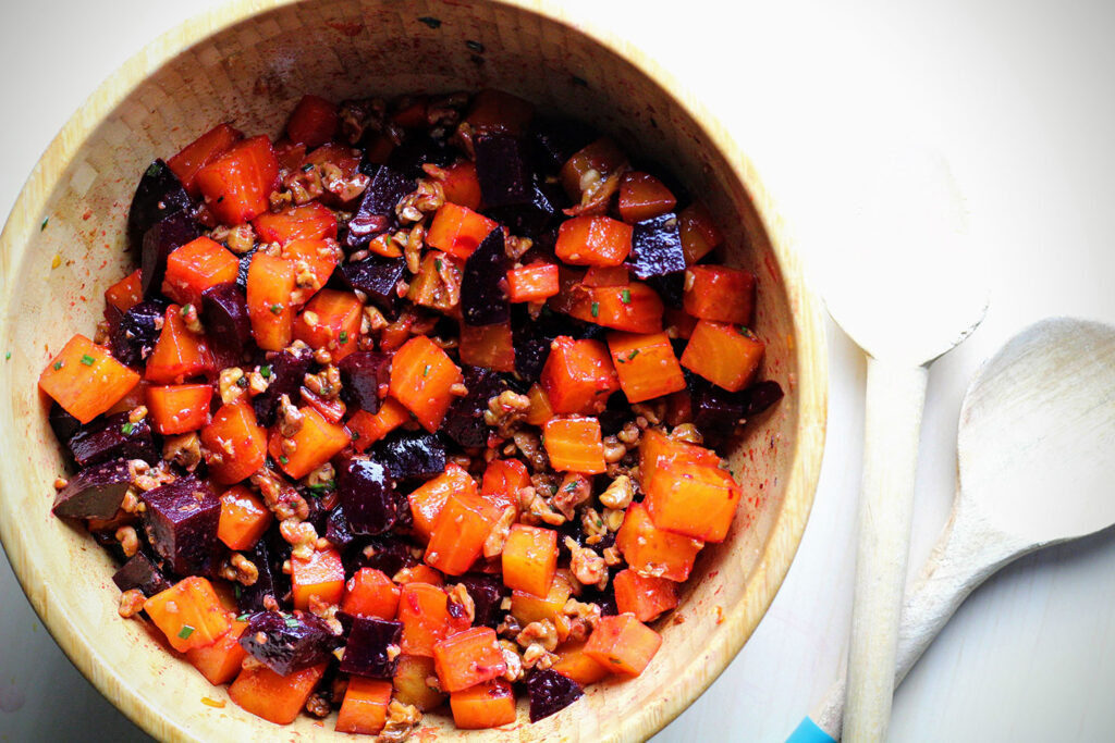 red and golden beets