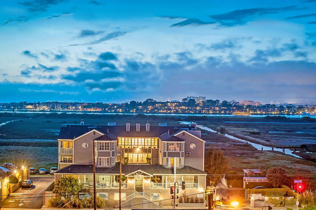 Inn at Playa del Rey with Ballona Wetlands Ecological Reserve and Marina del Rey in the background