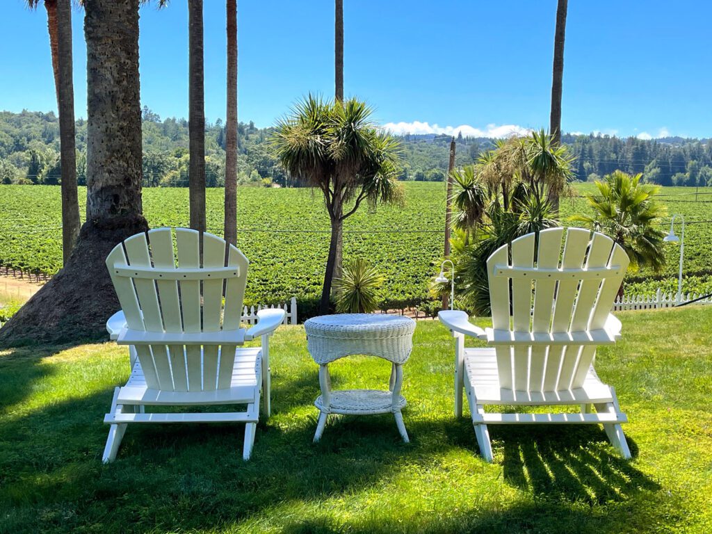 Vineyard views from The Raford Inn