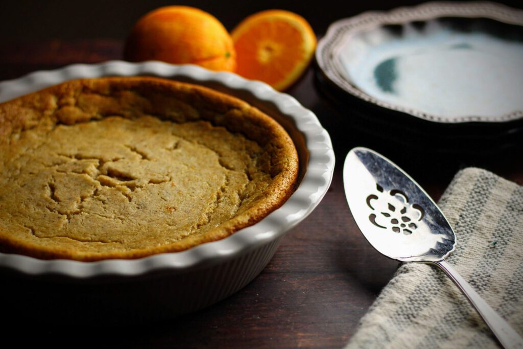 Bake for 50 minutes, until a knife inserted in the middle comes out dry.