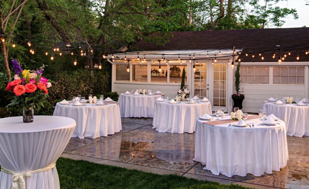 Outdoor event space at the Dunbar House