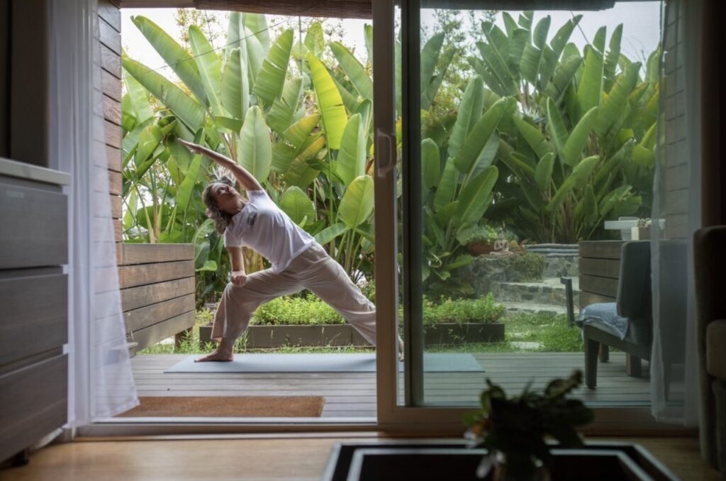 Private deck of a guest room at the Inn at Moonlight Beach