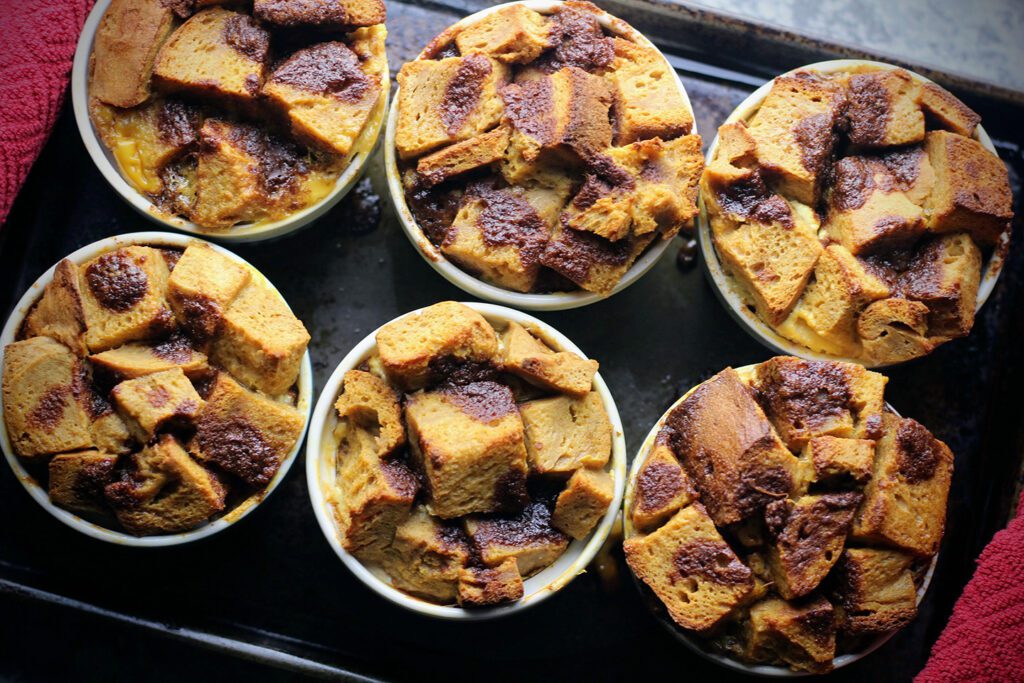 Cinnamon Bread Pudding, fresh from the oven