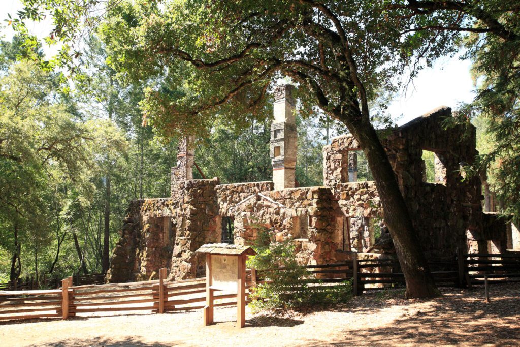 The ruins of Jack London's Wolf House at Jack London State Historic Park