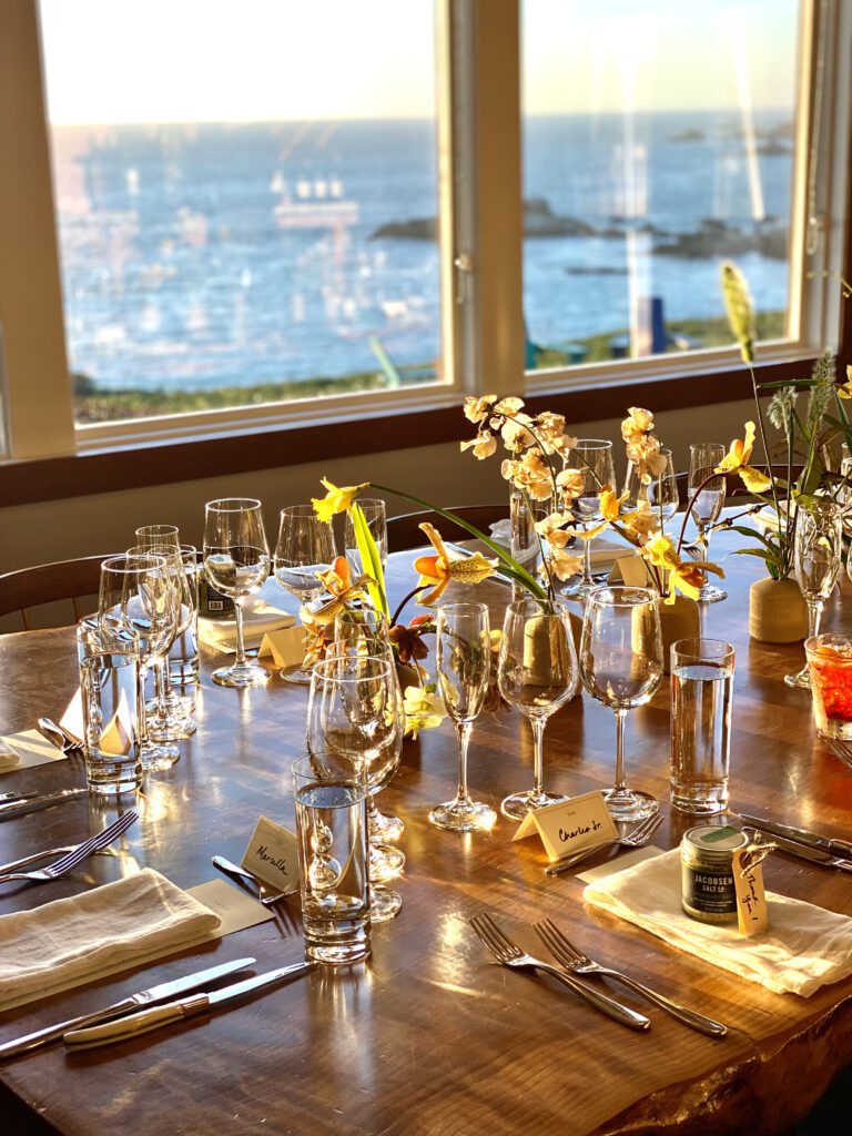 Coast Commune private dining room at Timber Cove Resort