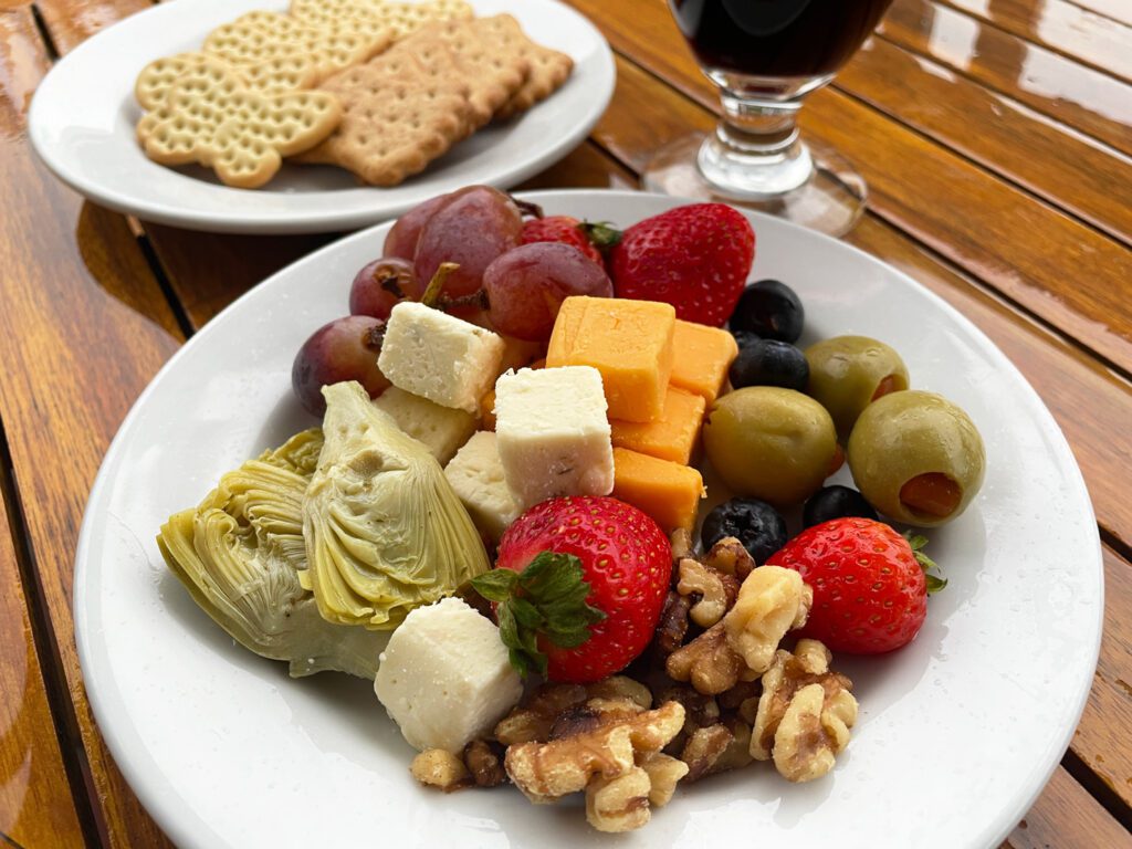 Cheese plate served at Inn on Summer Hill