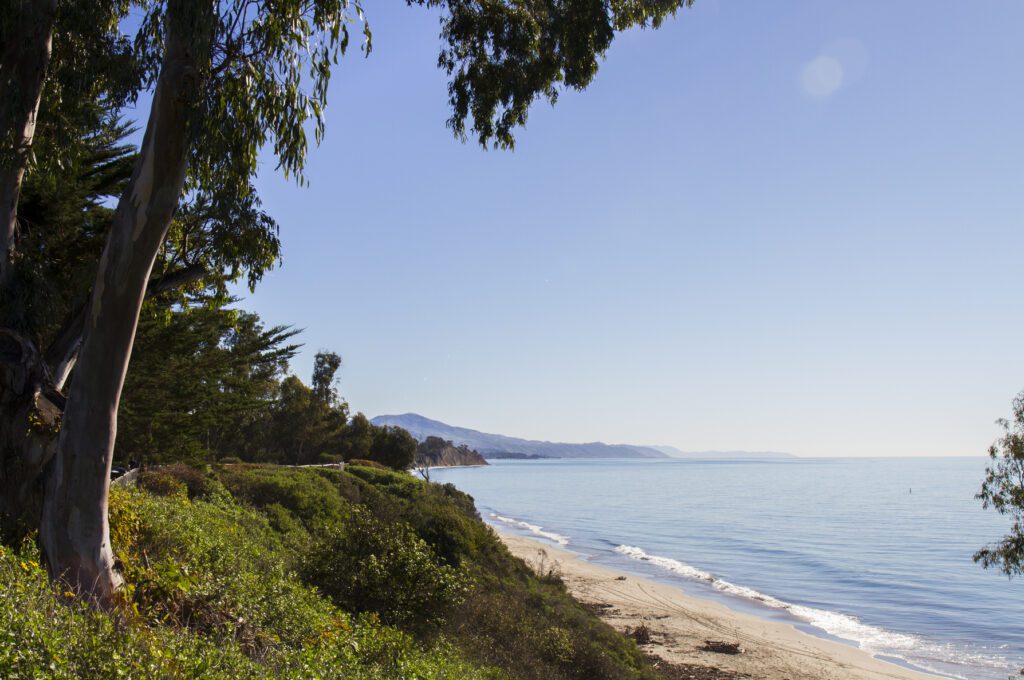 View of Summerland Beach from Lookout Park