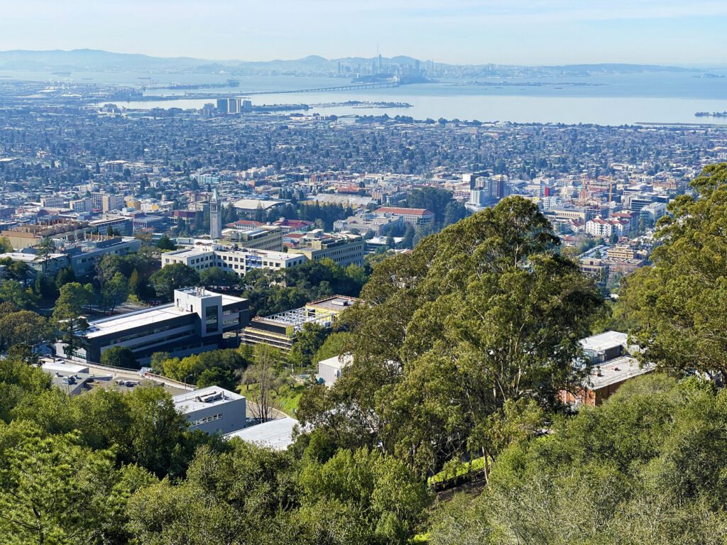 View of Berkeley and San Francisco Bay from the Berkeley Hills