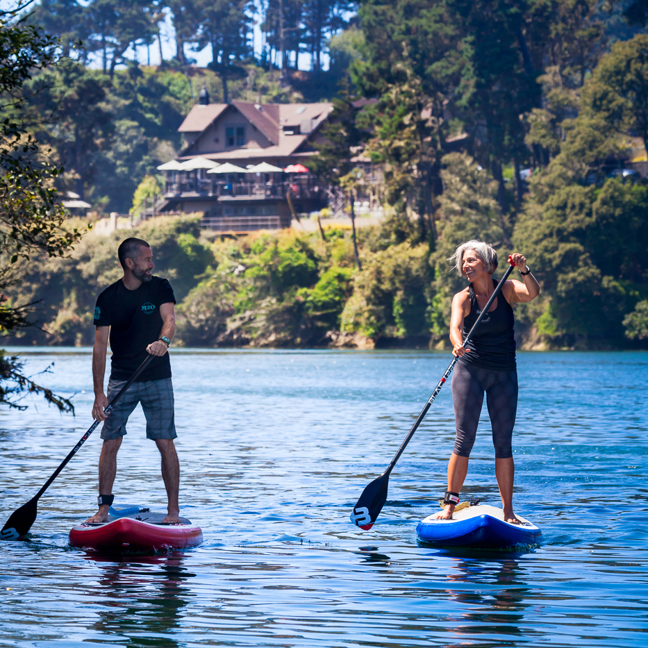 Paddling the Noyo River near Noyo Harbor Inn