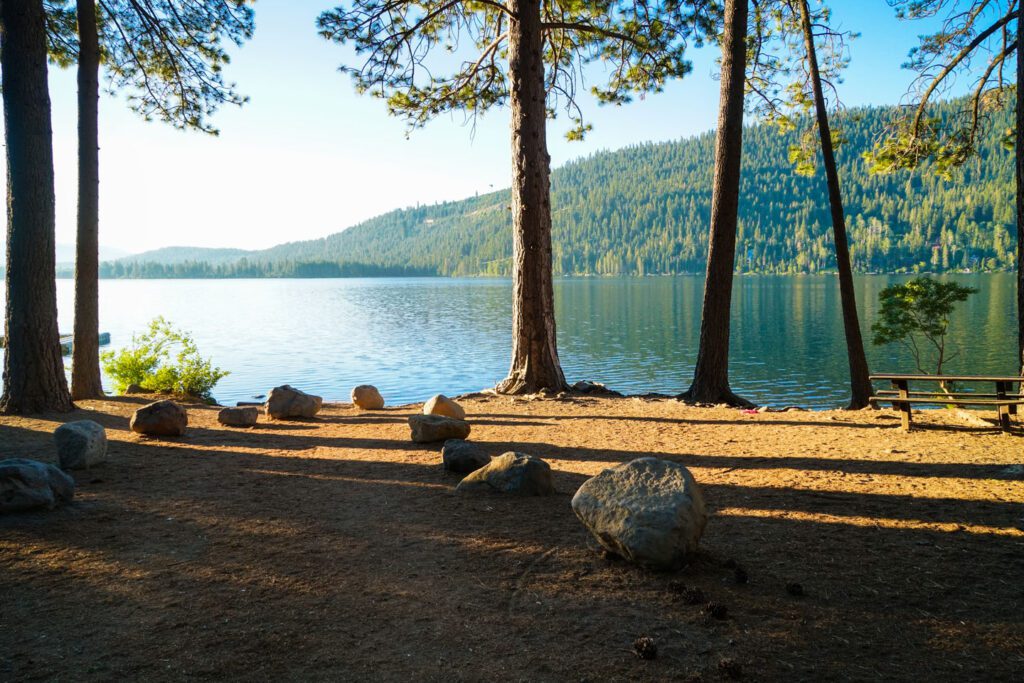 Picnic spot along Donner Lake