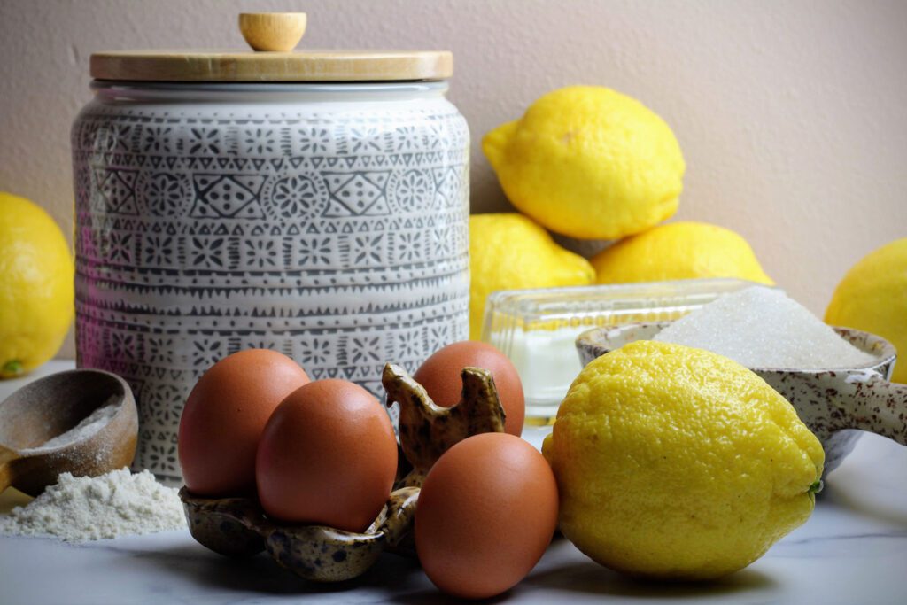 Ingredients for lemon bars from Alegria Oceanfront Inn