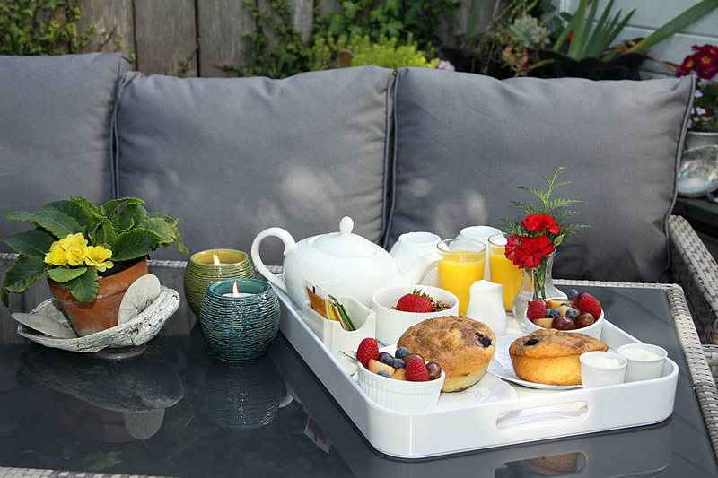 Breakfast tray at the Seagull Inn Bed & Breakfast