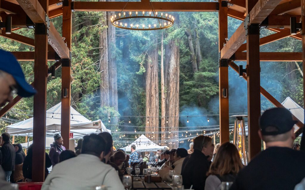 Festivities at Glen Blair Junction for the Mushroom, Wine, and Whiskey Train