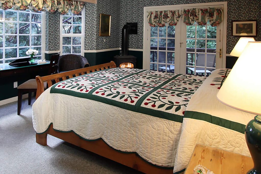 Evergreen room at the McCaffrey House Bed & Breakfast Inn