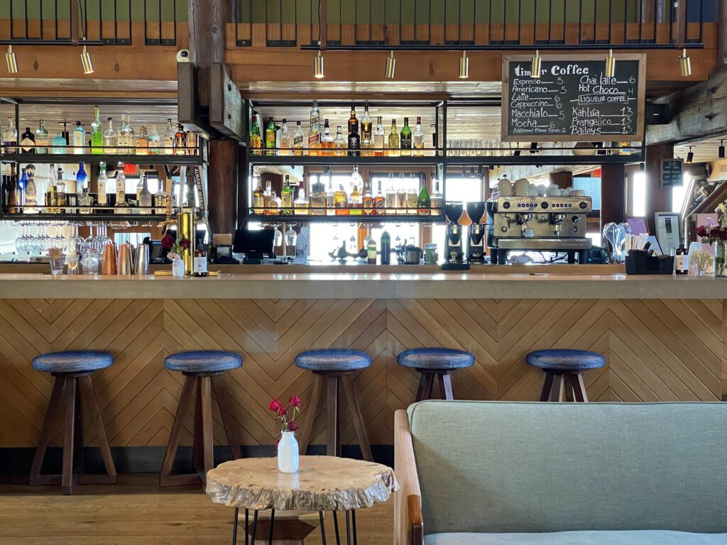The bar at Timber Cove Resort