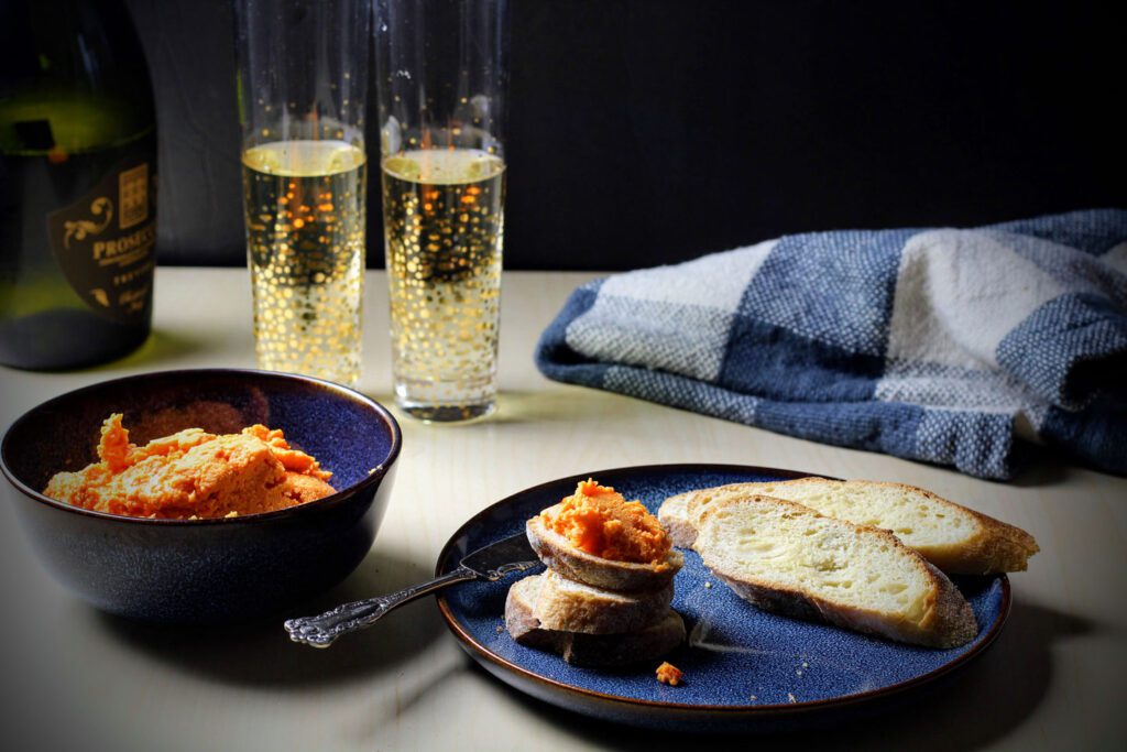 Fiscalini Cheddar Pimento Cheese served as a spread.