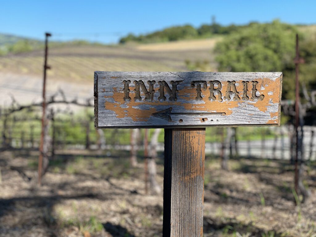 Trail sign at The Inn at Opolo