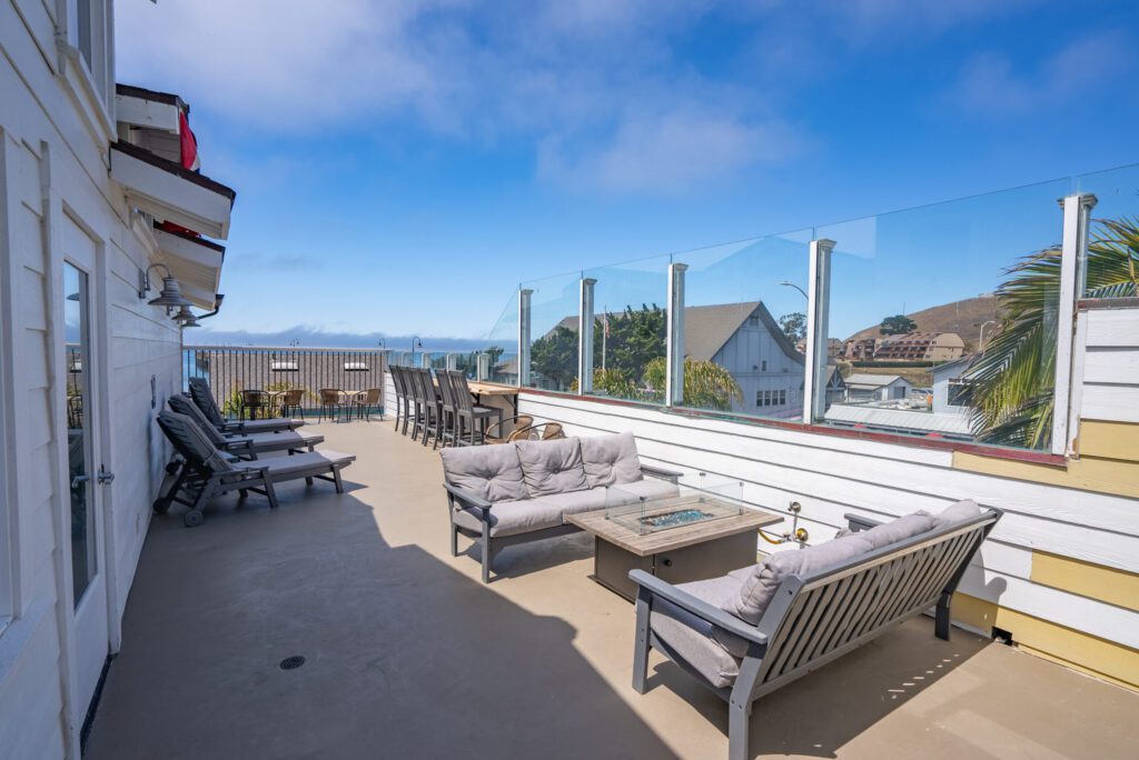 The rooftop deck at On the Beach Bed & Breakfast