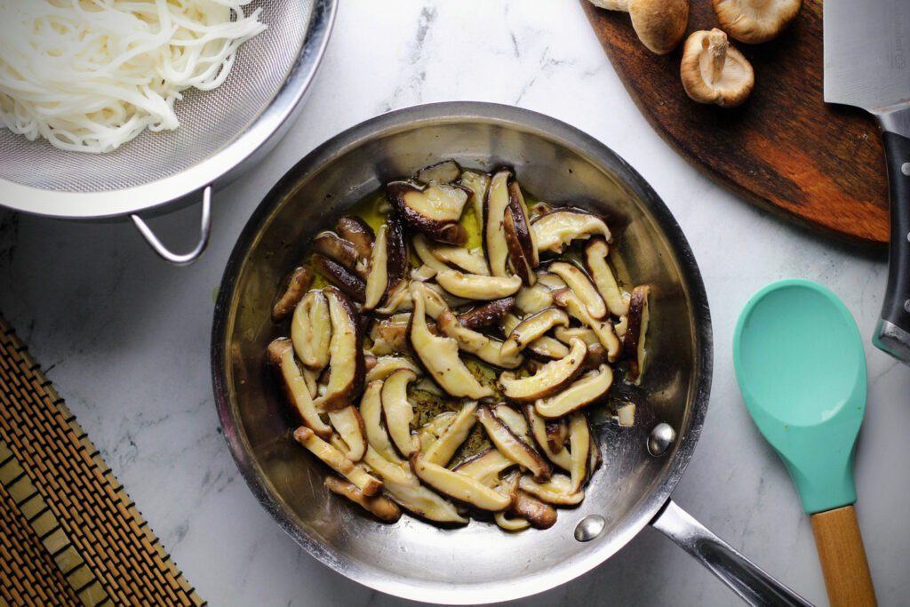 Sauteed shiitake mushrooms